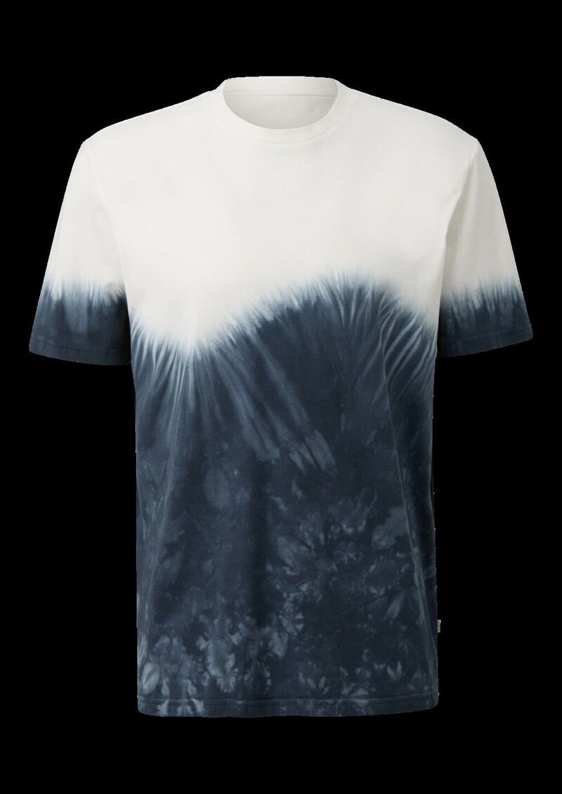 T-Shirt mit Rundhalsausschnitt und Batikeffekt