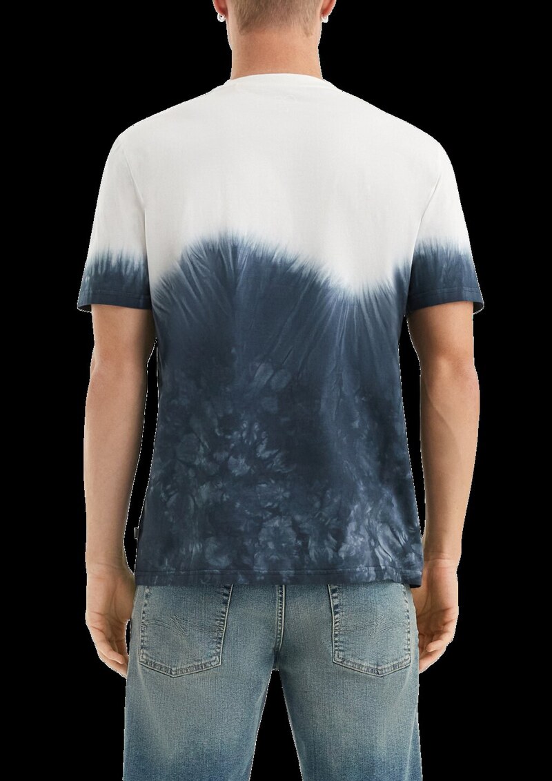 T-Shirt mit Rundhalsausschnitt und Batikeffekt