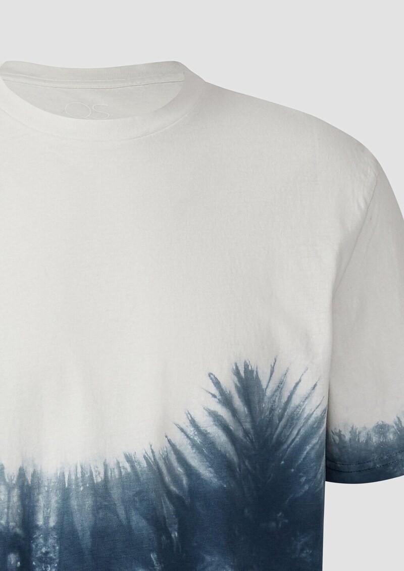 T-Shirt mit Rundhalsausschnitt und Batikeffekt