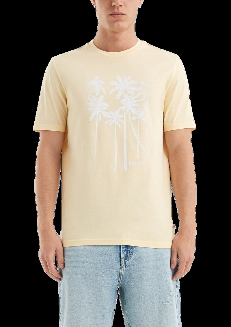 Rundhals-T-Shirt mit Frontprint