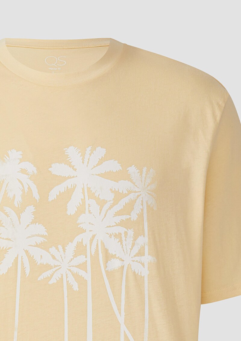 Rundhals-T-Shirt mit Frontprint