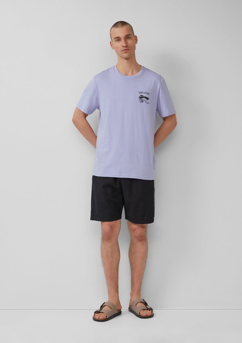 Shorts aus Leinenmix