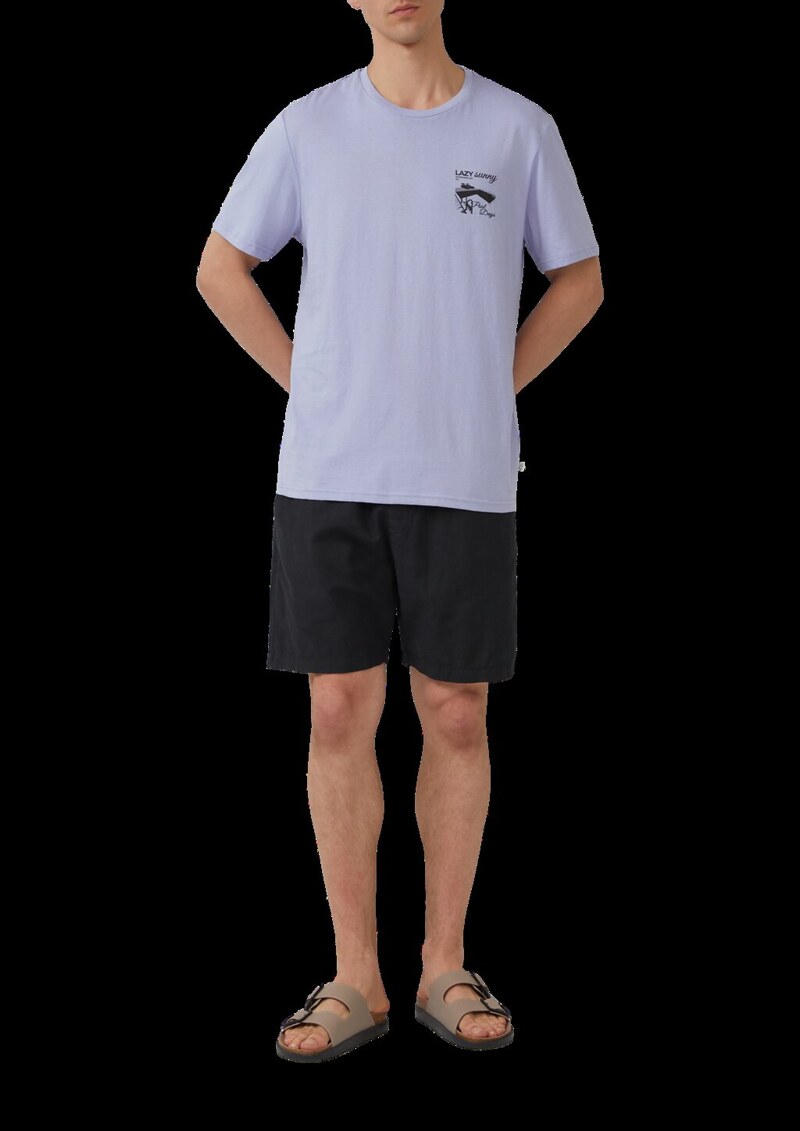 Shorts aus Leinenmix