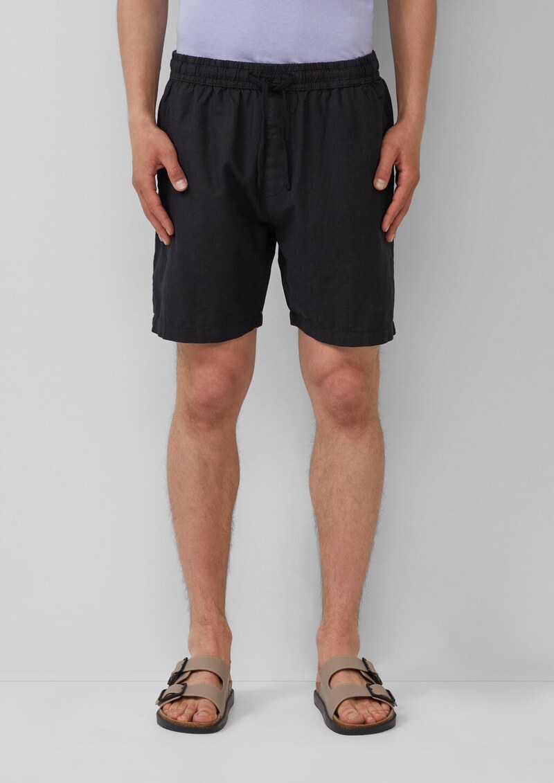 Shorts aus Leinenmix