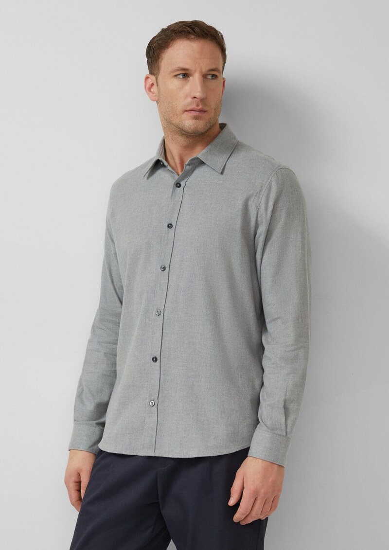 Regular Fit: Hemd aus feinem Baumwollflanell