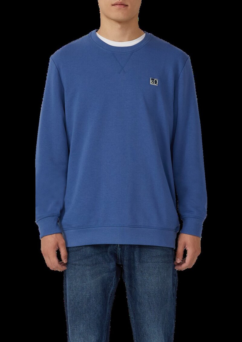 Sweatshirt aus Baumwollmix mit Crew Neck