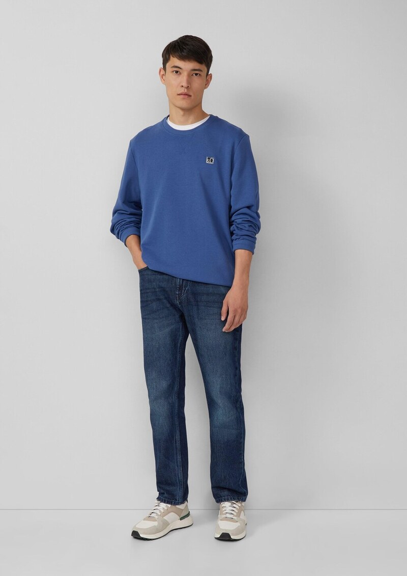 Sweatshirt aus Baumwollmix mit Crew Neck