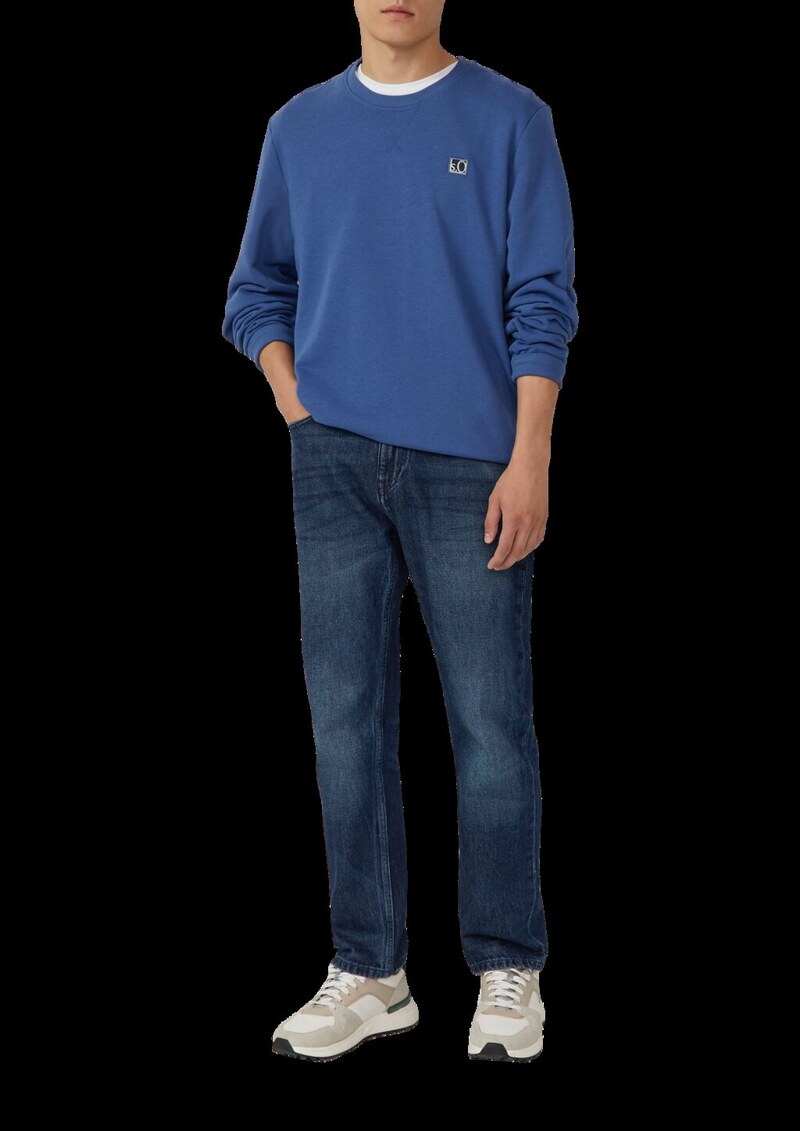 Sweatshirt aus Baumwollmix mit Crew Neck