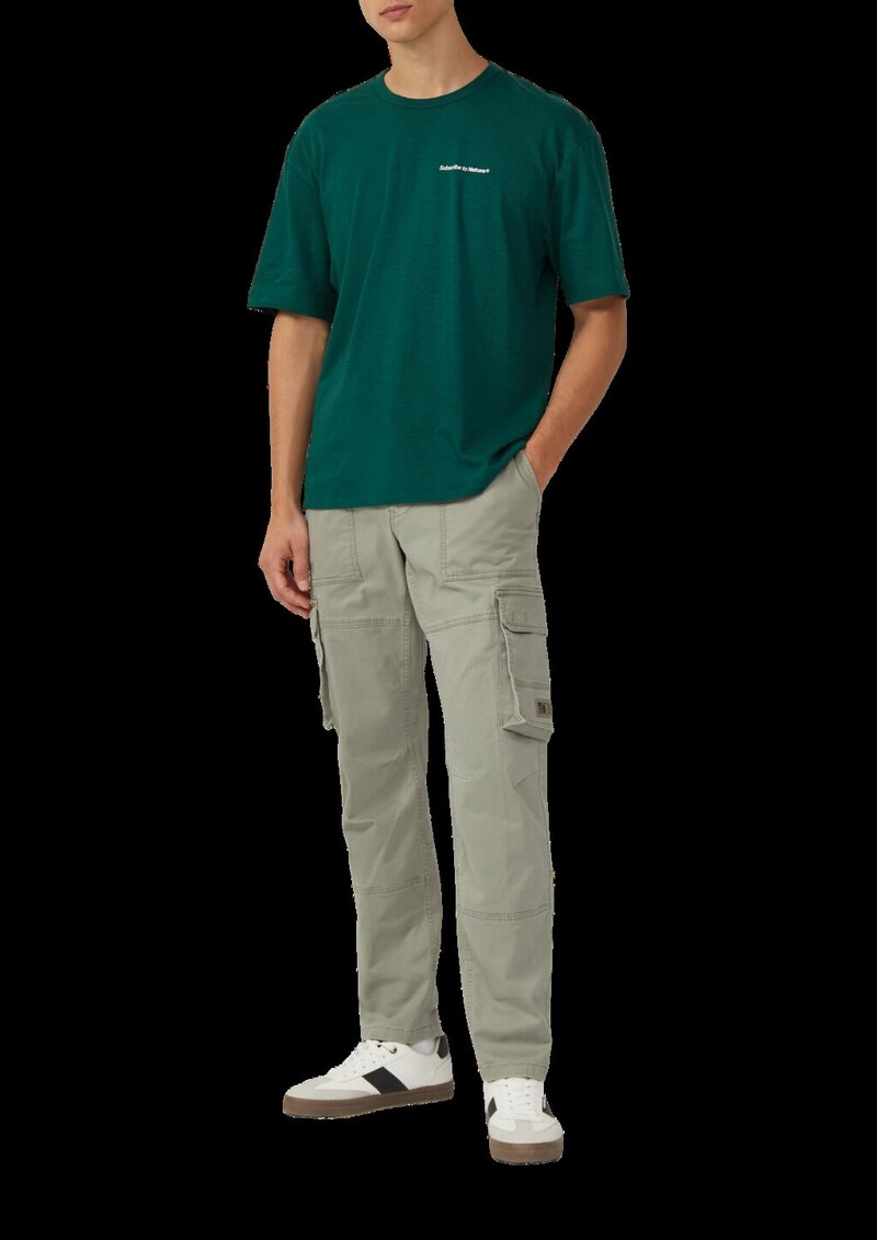 Print-T-Shirt im Relaxed Fit mit Flammgarnstruktur