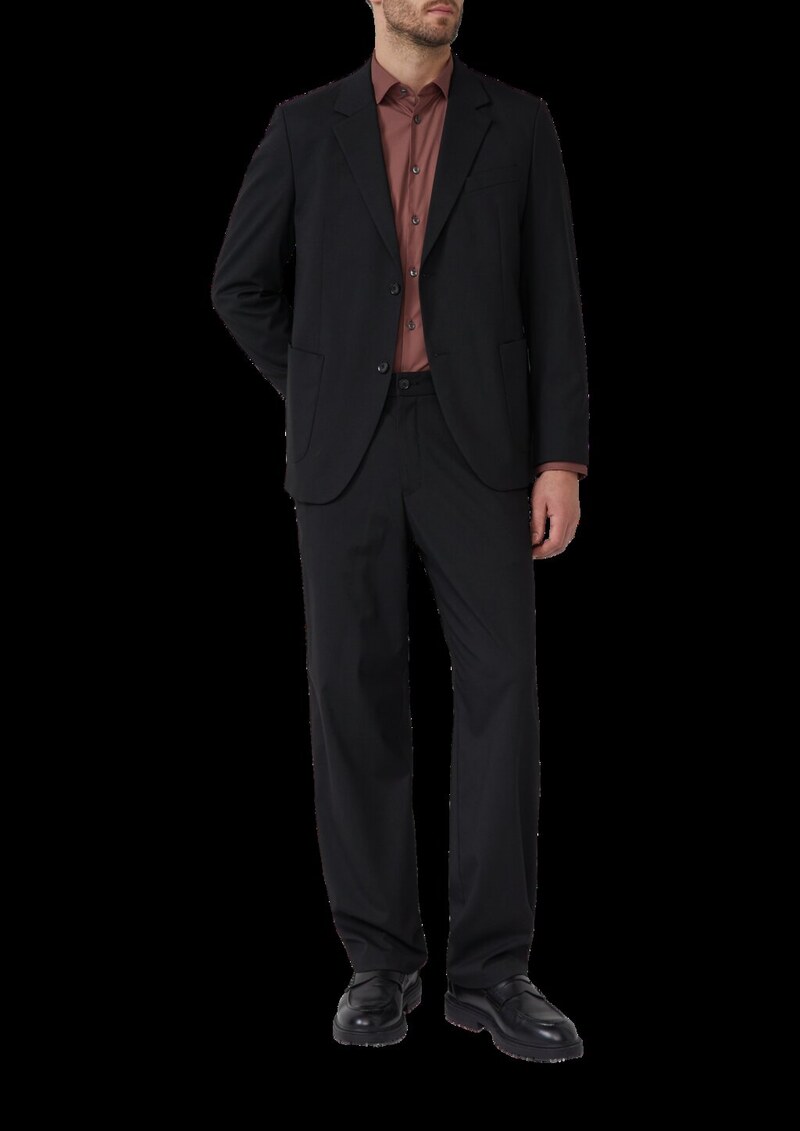 Tailored Fit: Baumwollstretch-Hemd mit Kentkragen