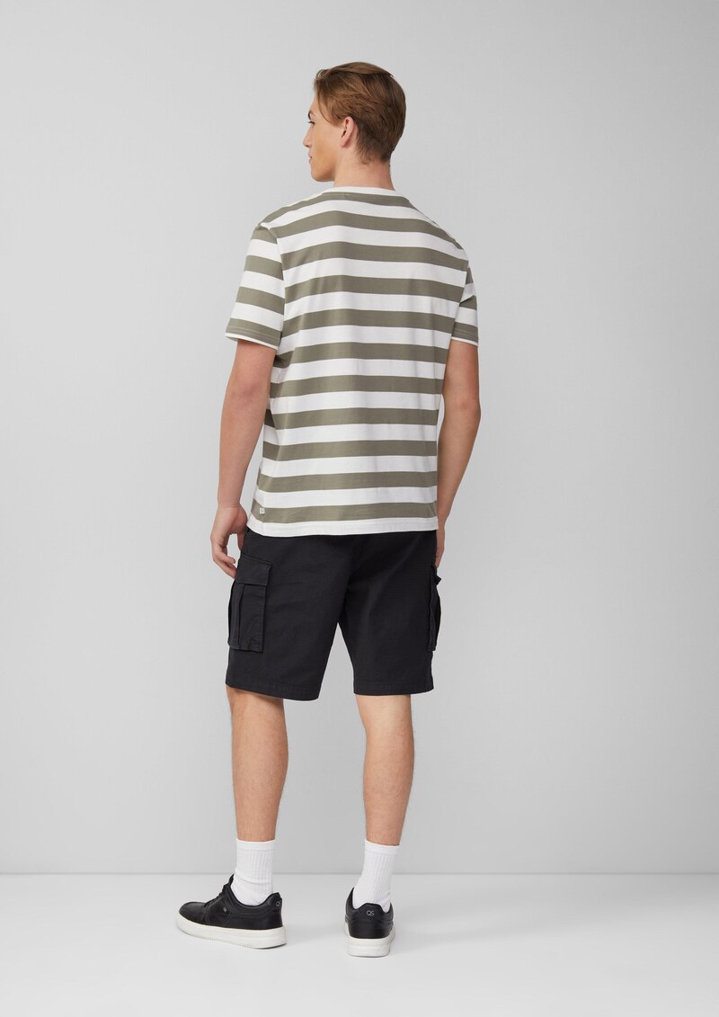 T-Shirt mit Rundhalsausschnitt und Blockstreifen