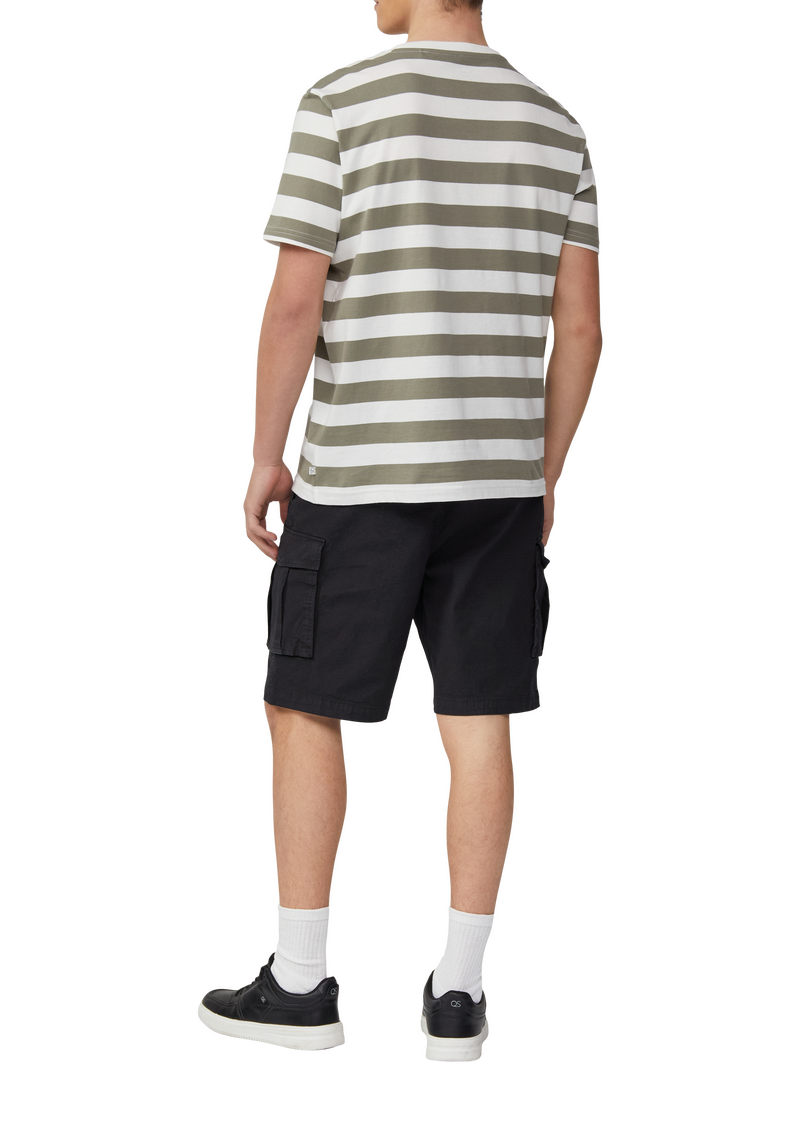 T-Shirt mit Rundhalsausschnitt und Blockstreifen