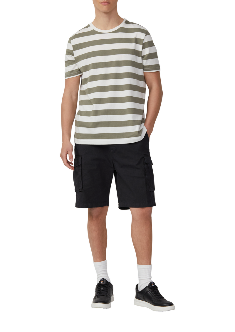 T-Shirt mit Rundhalsausschnitt und Blockstreifen