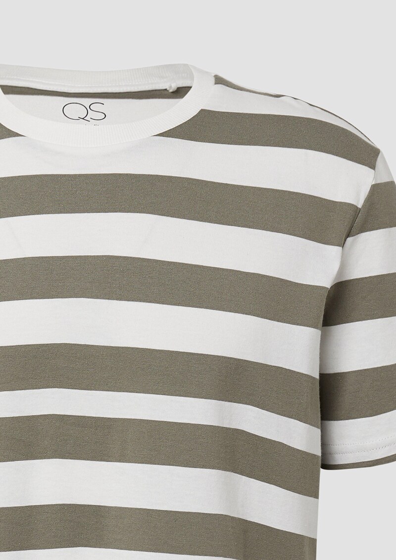 T-Shirt mit Rundhalsausschnitt und Blockstreifen