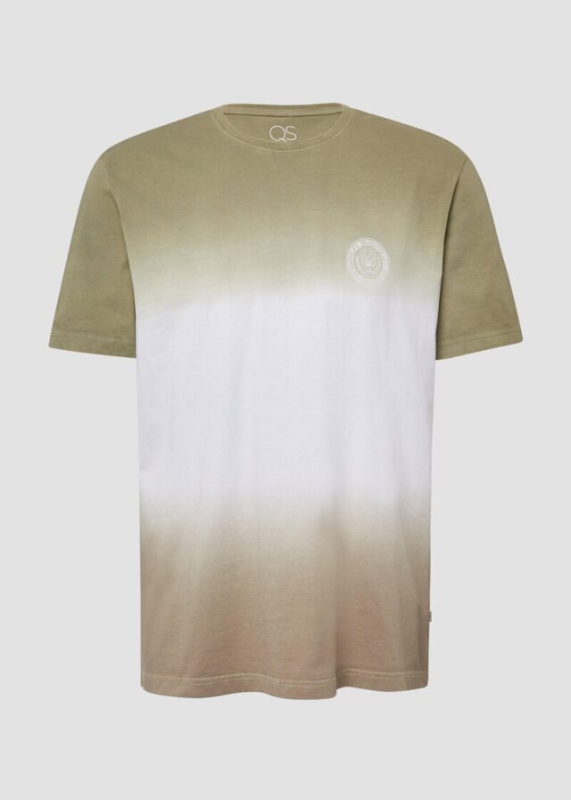 T-Shirt mit Farbverlauf und Frontprint