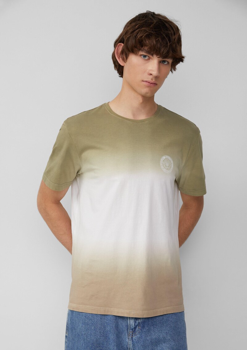 T-Shirt mit Farbverlauf und Frontprint