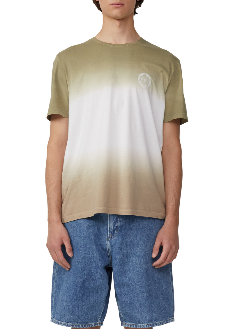 T-Shirt mit Farbverlauf und Frontprint