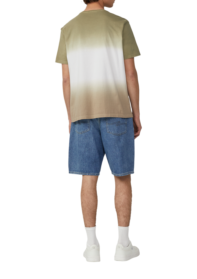 T-Shirt mit Farbverlauf und Frontprint