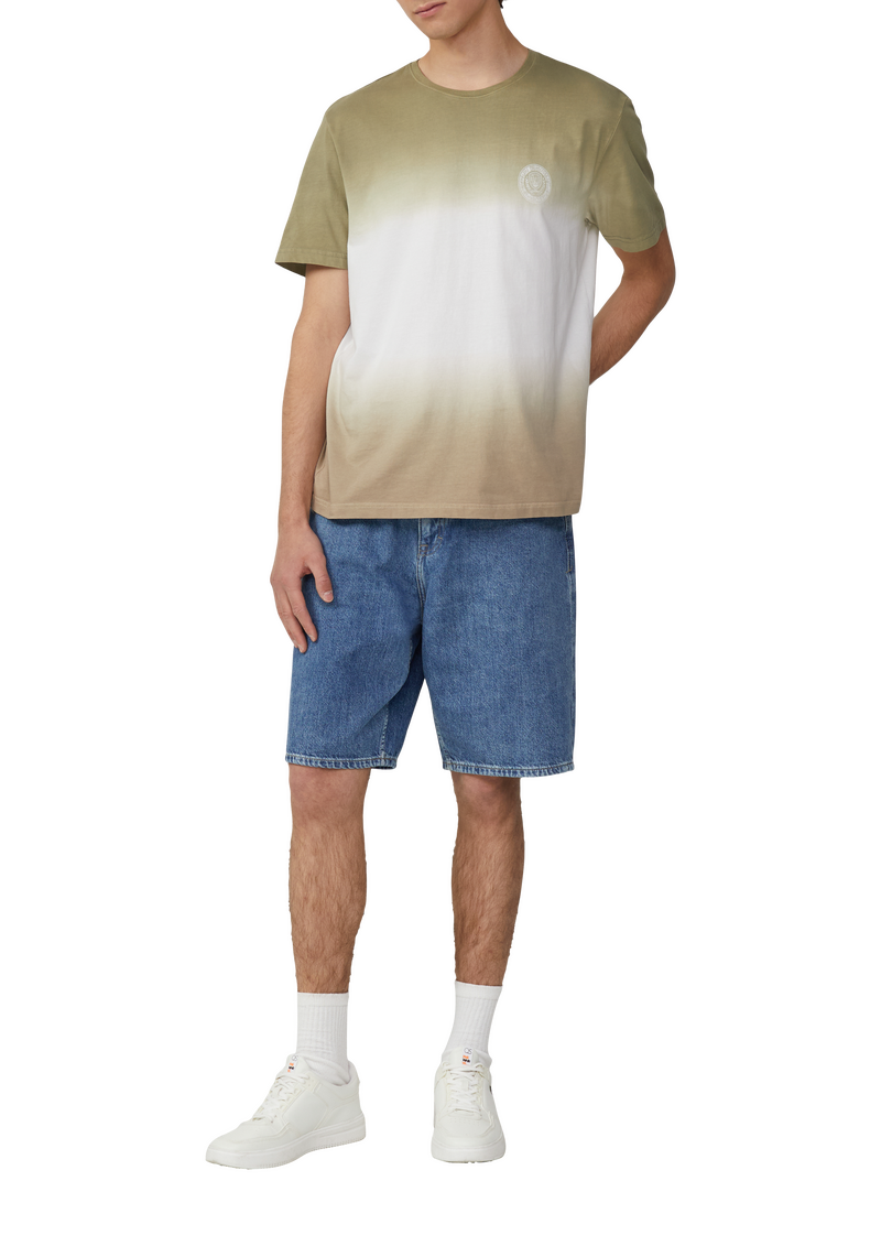 T-Shirt mit Farbverlauf und Frontprint