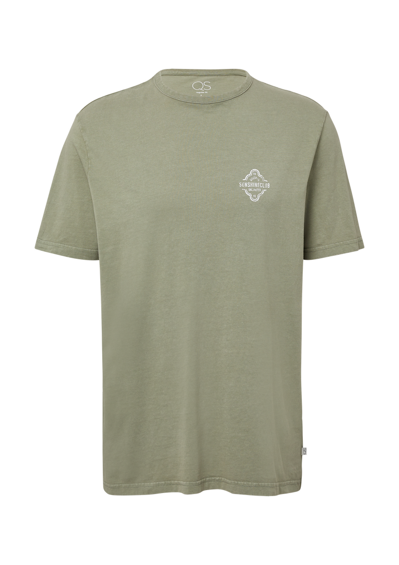 Gewaschenes T-Shirt mit Front- und Rückenprint