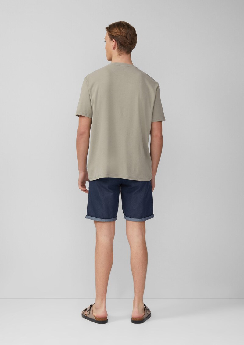 Henley Shirt mit Rippstruktur