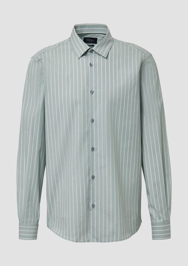 Regular Fit: Hemd aus pflegeleichtem Baumwollstretch