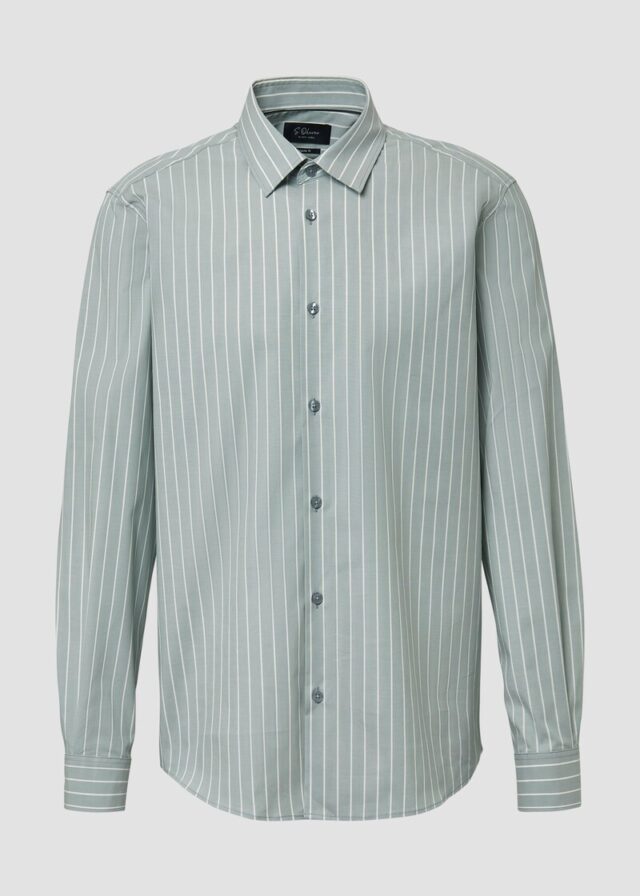 Regular Fit: Hemd aus pflegeleichtem Baumwollstretch