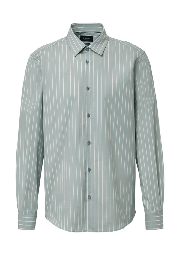 Regular Fit: Hemd aus pflegeleichtem Baumwollstretch