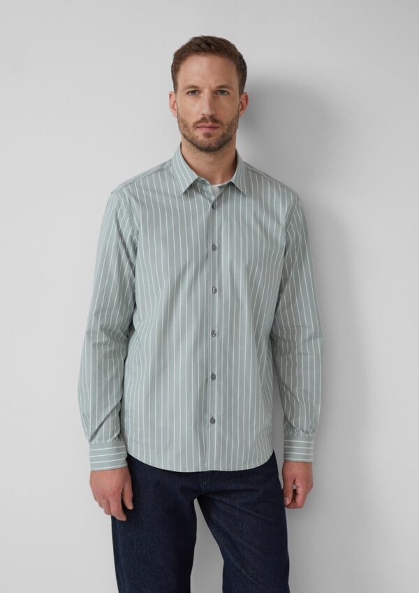 Regular Fit: Hemd aus pflegeleichtem Baumwollstretch