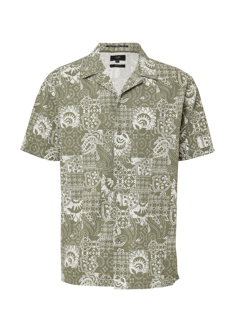 Resort Fit: Baumwollhemd mit All-over-Print