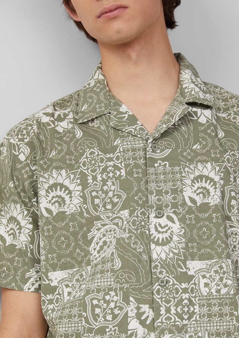 Resort Fit: Baumwollhemd mit All-over-Print
