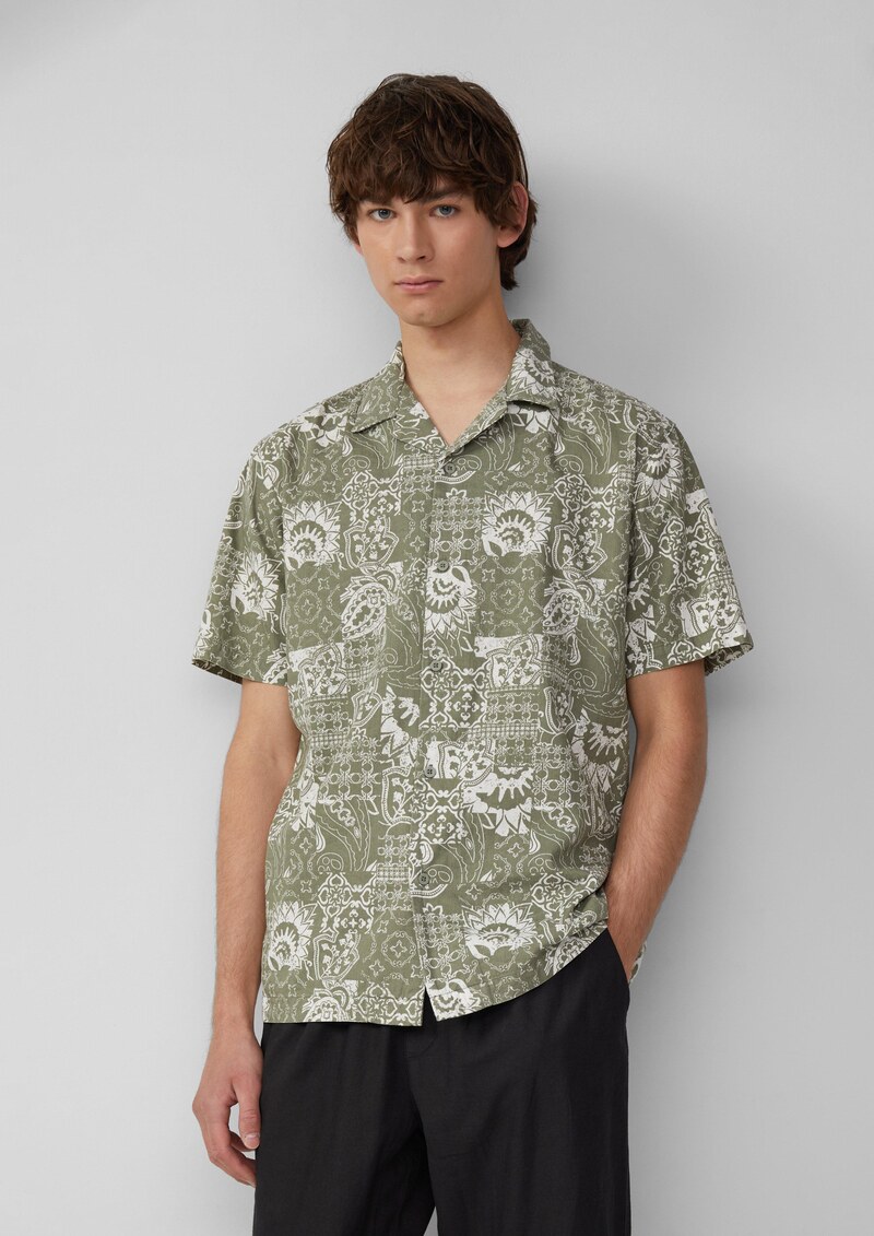 Resort Fit: Baumwollhemd mit All-over-Print