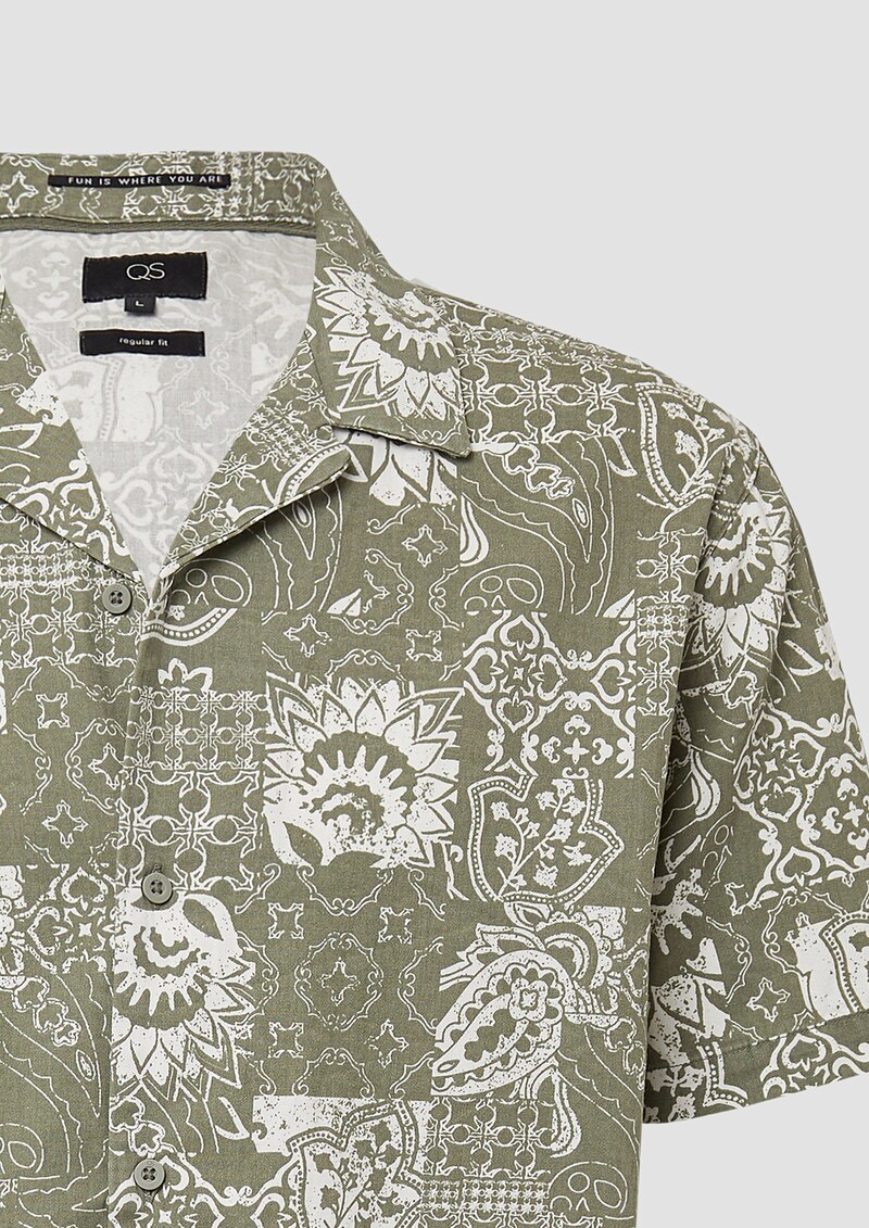 Resort Fit: Baumwollhemd mit All-over-Print