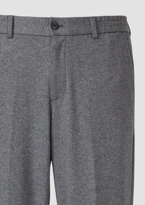 Wide-Leg-Hose aus meliertem Jersey mit Wolle