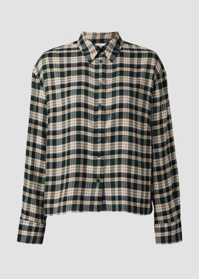 Hemdbluse im Relaxed Fit mit Raffung am Rücken