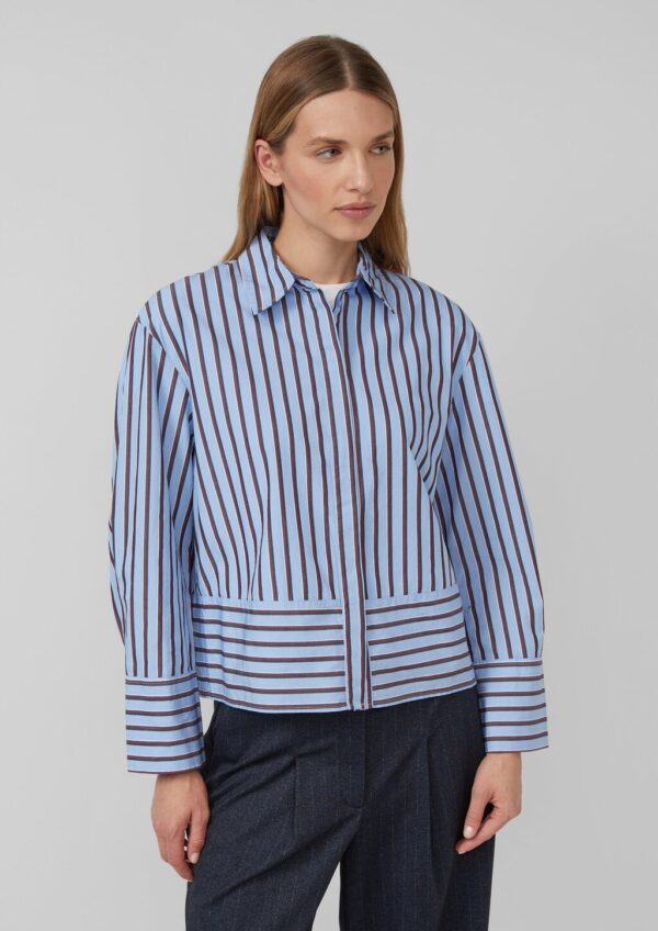 Gestreifte Baumwollbluse im Relaxed Fit
