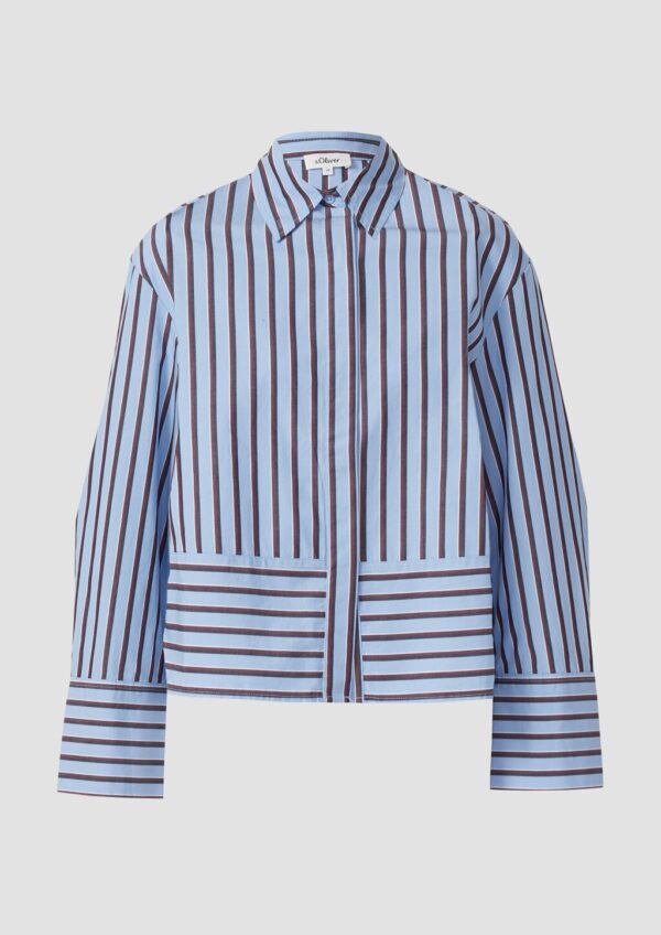 Gestreifte Baumwollbluse im Relaxed Fit