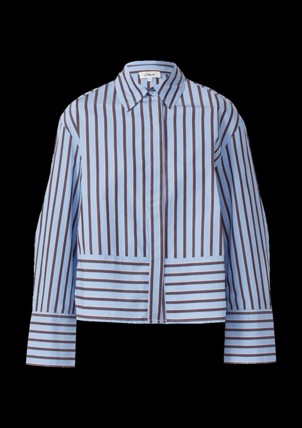 Gestreifte Baumwollbluse im Relaxed Fit