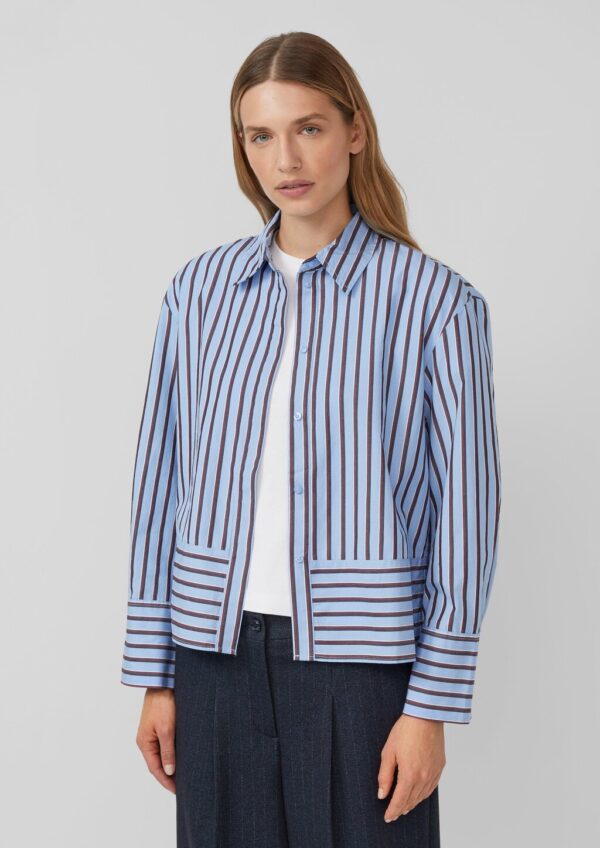 Gestreifte Baumwollbluse im Relaxed Fit