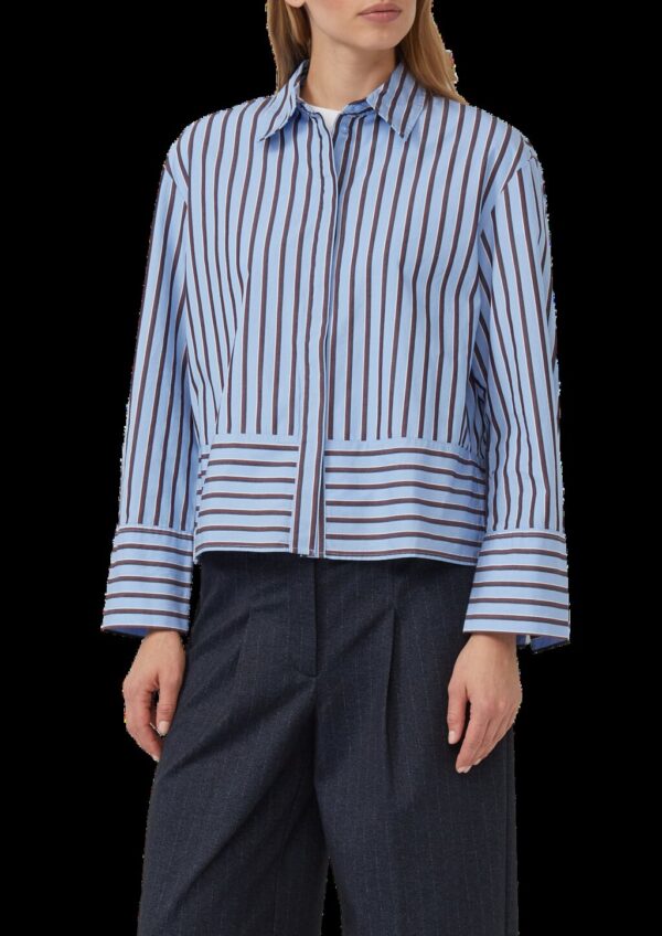 Gestreifte Baumwollbluse im Relaxed Fit