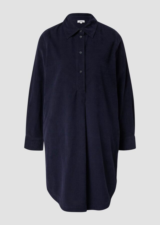 Feincord-Kleid im Relaxed Fit mit Eingrifftaschen