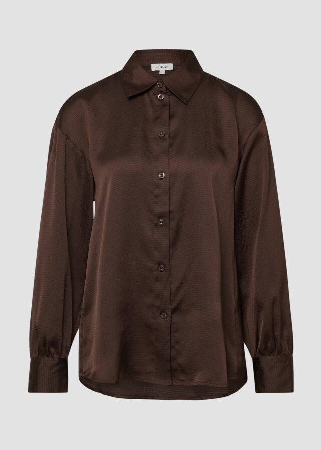 Bluse aus strukturierter Ware im Relaxed Fit