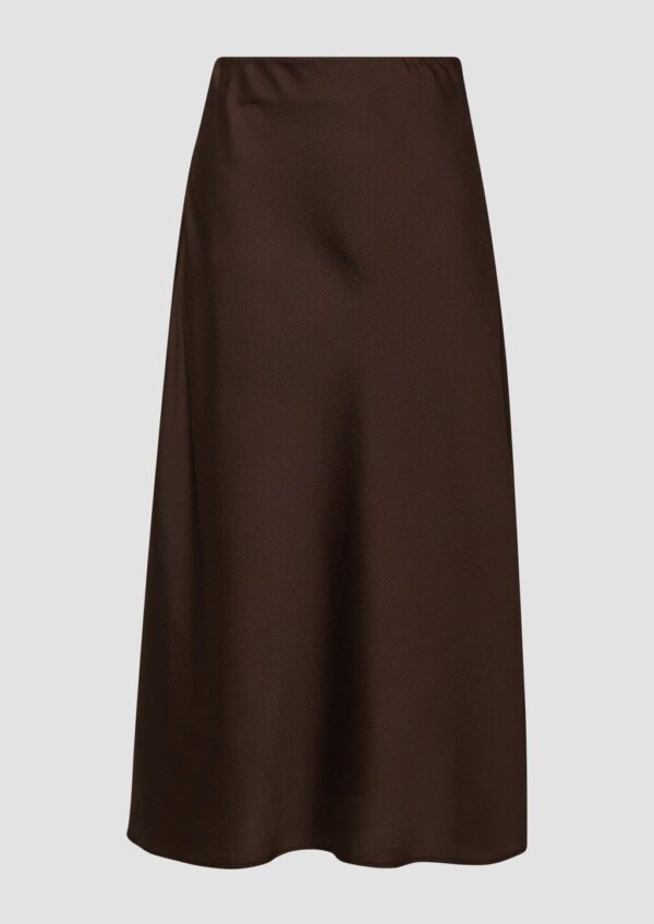 Strukturierter Midi-Rock aus fließender Ware