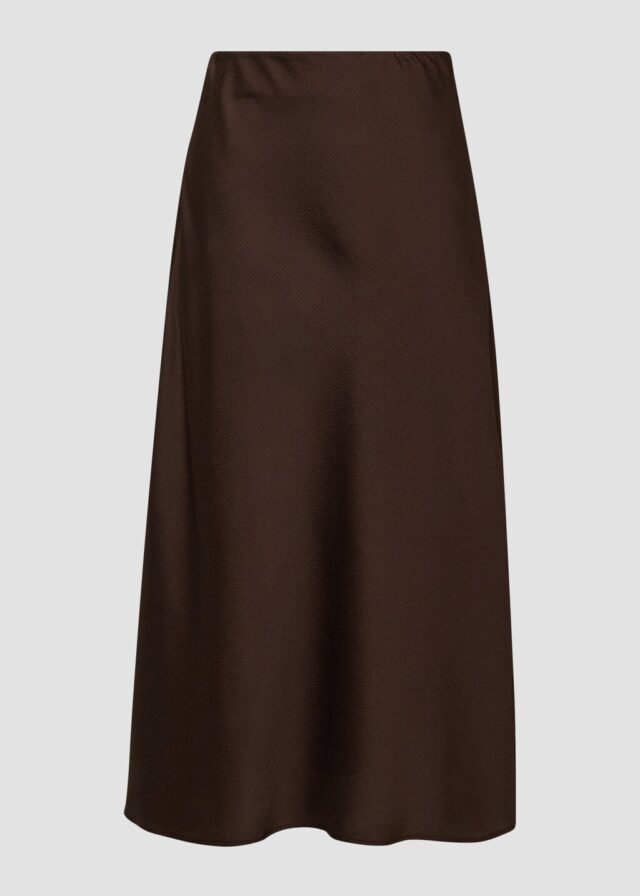 Strukturierter Midi-Rock aus fließender Ware