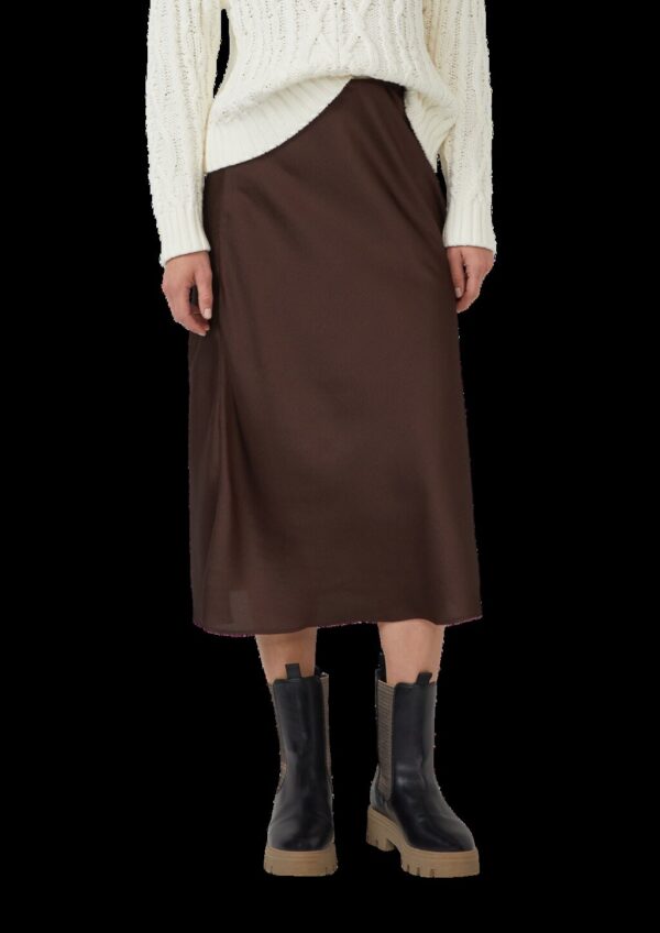 Strukturierter Midi-Rock aus fließender Ware