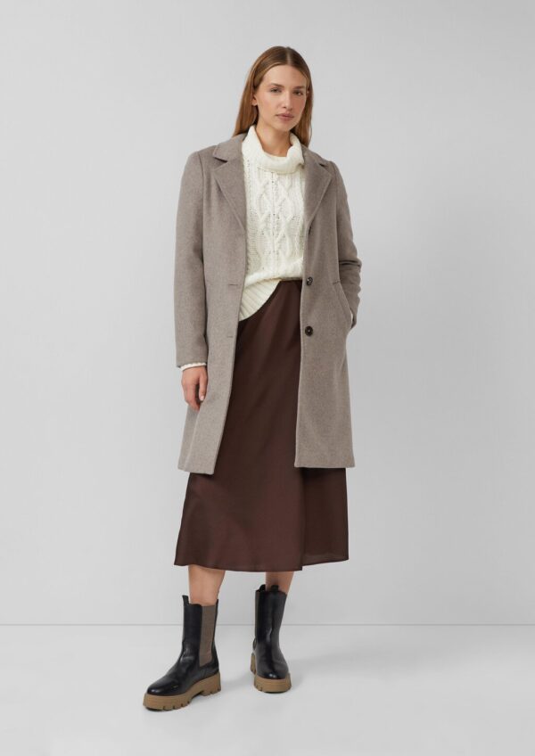 Strukturierter Midi-Rock aus fließender Ware