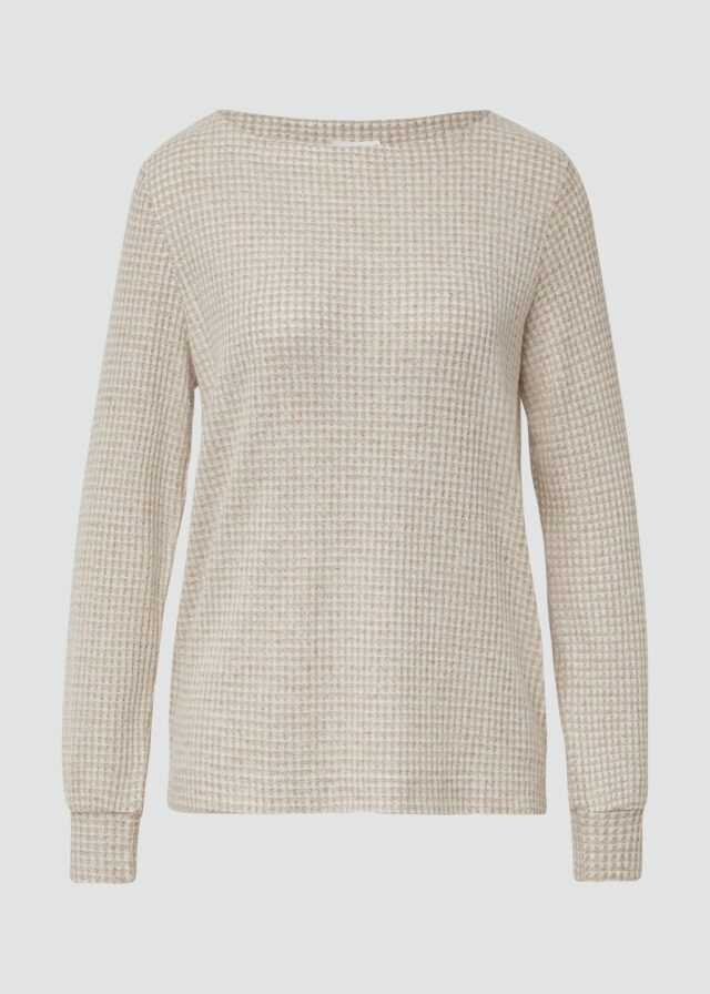 Weiches Shirt mit Waffelstruktur im Relaxed Fit