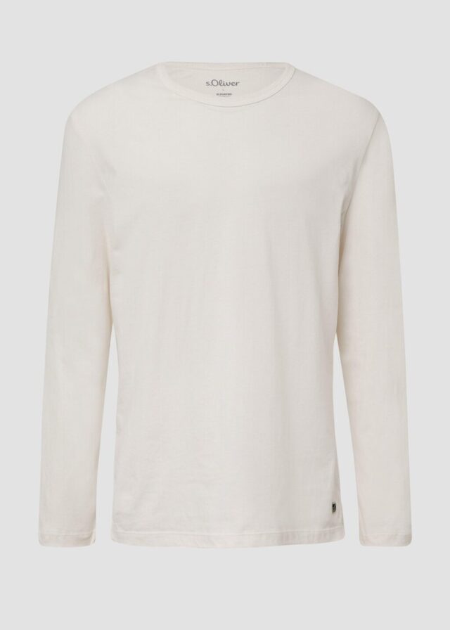 Softes Longsleeve mit Crew Neck und Logo-Patch