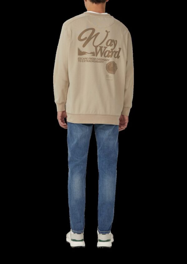 Leichtes Sweatshirt mit Rücken-Print und Rippbündchen