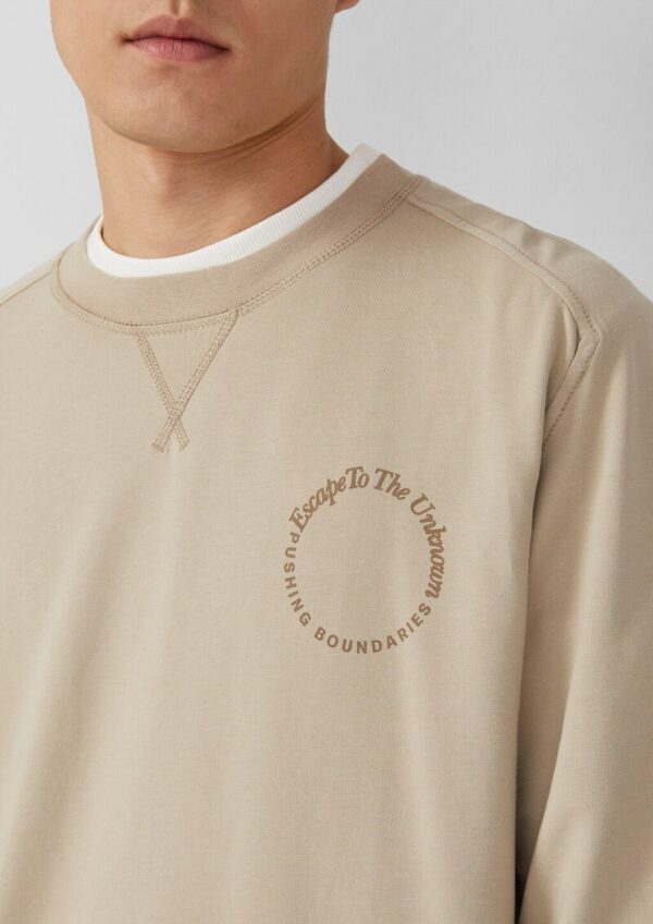 Leichtes Sweatshirt mit Rücken-Print und Rippbündchen